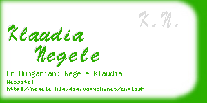 klaudia negele business card